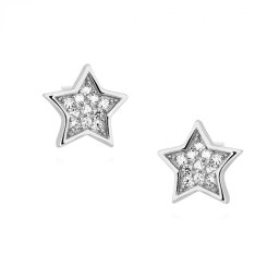 Lafira stříbrné náušnice Stars Crystal Z1485E