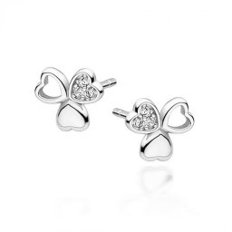Lafira stříbrné náušnice Clover Crystal Z1720
