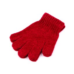 Dětské žinylkové rukavice, barva 2 červená