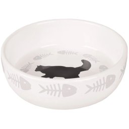 Keramická miska Flamingo motiv kočka a rybičky 13,5 cm, 0,3 l