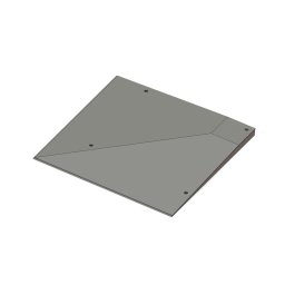 Pozinkovaný rohový nájezd pro kartáčové vstupní rohože FLT-PRM, FLT-ECO FLOMA - 100 x 100 x 4 cm