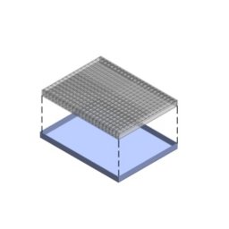 Nerezová odtoková vana pro kartáčové vstupní rohože FLT-PRM, FLT-ECO FLOMA - 80,2 x 60,9 x 4 cm