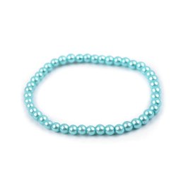 Perlový náramek, barva 5 (Ø4,5 mm) tyrkys sv.
