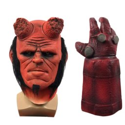 Hellboy maska na obličej (Čert) - pro děti i dospělé na Halloween či karneval