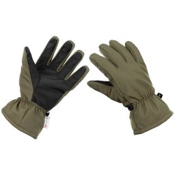 Rukavice prstové zimní SOFTSHELL 3M™ Thinsulate™ ZELENÉ vel. XL