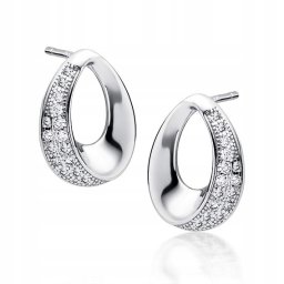 Lafira stříbrné náušnice Pear Crystal Z1732