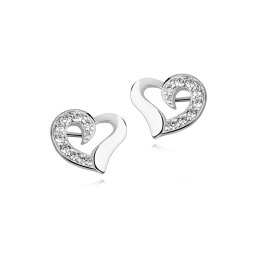 Lafira stříbrné náušnice Twist Heart Z1049