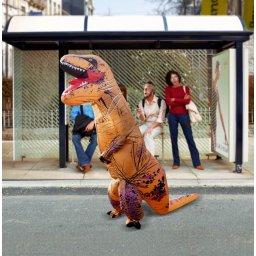 Kostym dinosaurus - nafukovací kostým dinosaura XXL až do 2,2m + ventilátor