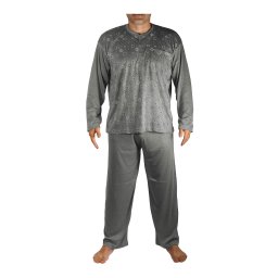 Vláďa pánské pyžamo dlouhý rukáv V1497 3XL světle šedá