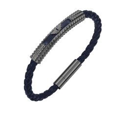 Modrošedý kožený náramek Urban Rebel PEAGB0001104