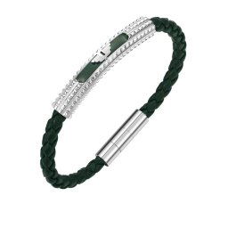 Tmavě zelený kožený náramek Urban Rebel PEAGB0001106