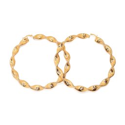 Točené náušnice kruhy s antickým vzorem 7,5 cm IZ29516