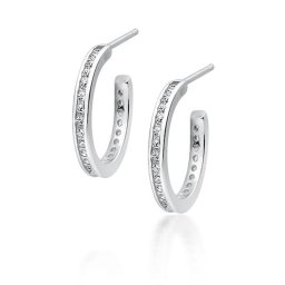 Lafira stříbrné náušnice Kruhy Crystal Z1698