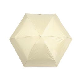 Skládací mini deštník s pevným pouzdrem, barva 1 béžová nejsv.