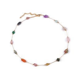 Náhrdelník z nerezové oceli, barva multikolor zlatá