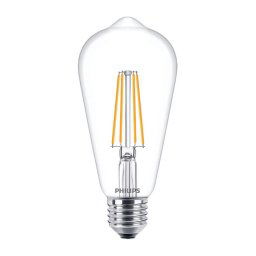 LED žárovka LED E27 ST64 7W = 60W 806lm 2700K Teplá bílá FILAMENT PHILIPS PHLED5722