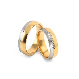 Snubní prstýnky s diamanty 0,105 ct šířka 5,5 mm STOBR285