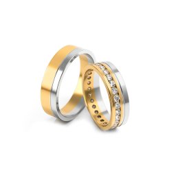 Snubní prstýnky s diamanty 0,960 ct šířka 5,8 mm STOBR078