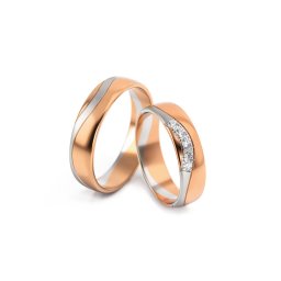 Snubní prstýnky s brilianty 0,075 ct šířka 5 mm STOBR293R