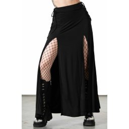 sukně dámská KILLSTAR - Hellverina Split Maxi - Black - KSRA005645