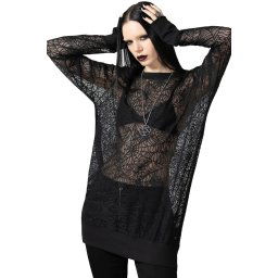 tričko dámské s dlouhým rukávem KILLSTAR - Arack - Black - KSRA007031