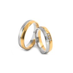 Snubní prstýnky s diamanty 0,090 ct šířka 5 mm STOBR259