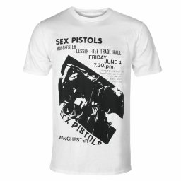 tričko pánské Sex Pistols - Manchester Flyer WHT - ROCK OFF - SPTS18MW
