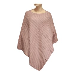 Lea Pink dámské pletené pončo růžová