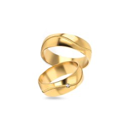 Snubní prstýnky s diamantem 0,015 ct šířka 6 mm STOBR286