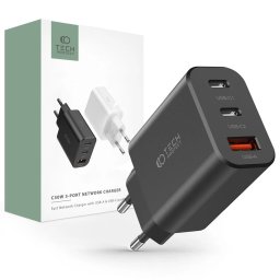 Nabíječka Tech-Protect NC30W 3-Port PD30W/QC3.0 - Černá