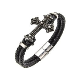 Gaira® Kožený náramek Cross 30445