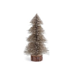 Dekorace vánoční stromeček s glitry, barva 1 (18 cm) zlatá