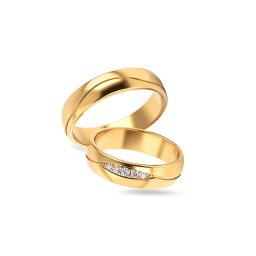 Snubní prstýnky s diamanty 0,070 ct šířka 5 mm STOBR296