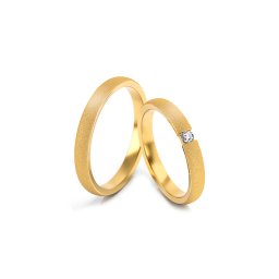 Snubní prstýnky s diamantem 0,030 ct šířka 3 mm STOBR260