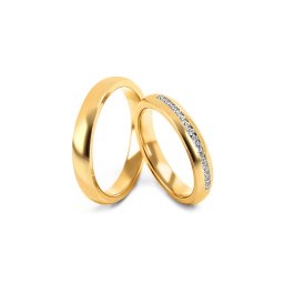 Snubní prstýnky s diamanty 0,160 ct šířka 3,5 mm STOBR277Y