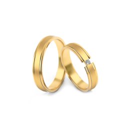Snubní prstýnky s diamantem 0,030 ct šířka 4 mm STOBR266Y