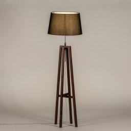 Stojací designová lampa Paola Black and Dark Brown