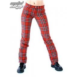 kalhoty dámské Black Pistol - Tartan Pants Red-Green - B-1-05-060-04