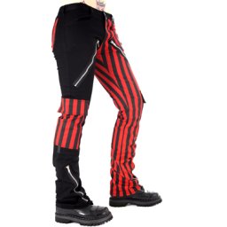 kalhoty pánské Black Pistol - Freak Pants Stripe (Black/Red) - B-1-21-319-04