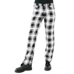 kalhoty pánské Black Pistol - Tartan Pants Black-white - B-1-05-060-01
