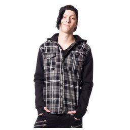 mikina pánská VIXXSIN - QUINN JACKET MENS GREY CHECK - POI403