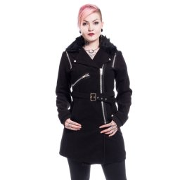 kabát dámský POIZEN INDUSTRIES - ENDORA - BLACK - POI483