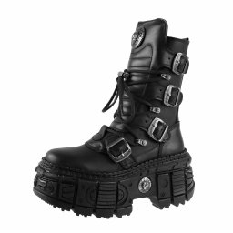 boty NEW ROCK - ITALI NEGRO, NOMADA NEGRO, TANK - M.WALL028-C2