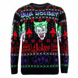 svetr unisex BATMAN - Joker - DC Comics - Christmas Jumper - HaHa Holidays - LBE-BTMN-011