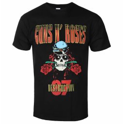 tričko pánské Guns N' Roses - UK Tour '87 - Black - ROCK OFF - GNRTS124MB