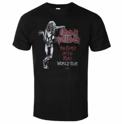 tričko pánské Iron Maiden - Beast On The Road World Tour '82 - Black - ROCK OFF - IMTEE156MB