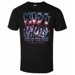 tričko pánské Kiss - End Of The Road Tour 2023 - Burning Chrome Black - 50216900