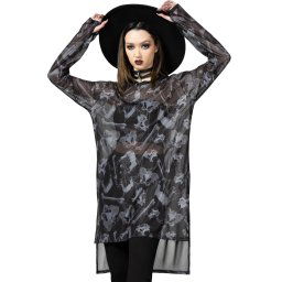 tričko unisex s dlouhým rukávem KILLSTAR - Ossuary - Black - KSRA008589