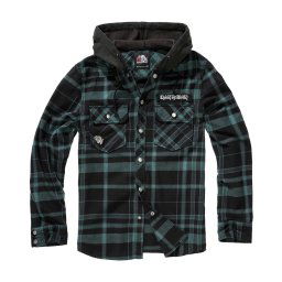 košile pánská Iron Maiden - EDDI - Check - BRANDIT - 61048-black-green