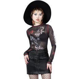 tričko dámské s dlouhým rukávem KILLSTAR - Devillment - Black - KSRA008375